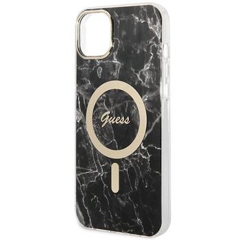 Guess Set GUBPP14MHMEACSK Case+Charger Aizsargapvalks priekš iPhone 14 Plus / 15 Plus 6.7