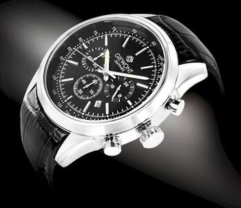 Giewont Chronograph Sapphire Vīriešu pulkstenis / sudraba/melns (GW7650-A2)