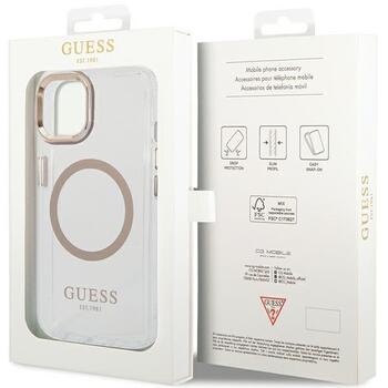 Guess GUHMP15MHTRMD Metal Outline Magsafe Защитный чехол для iPhone 15 Plus / 14 Plus 6.7