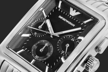 Emporio Armani Diego Chronograph Rokas Pulkstenis AR11751 Silver Black 38mm (AR11751)