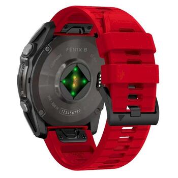 Tech-Protect Силиконовый ремешок для часов Garmin fenix 5X/5X Plus/6X/6X Pro/7X/8 51mm / красный (5906302376780)