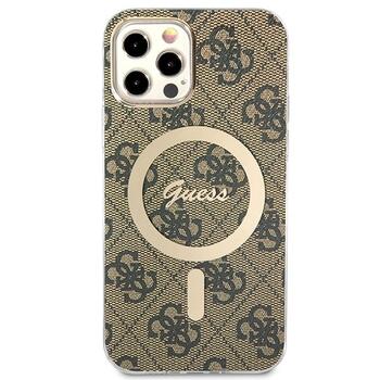 Guess Set GUBPP12MH4EACSW Case+ Charger Защитный чехол для iPhone 12/12 Pro / коричневый hard case 4G Print MagSafe (GUBPP12MH4EACSW)