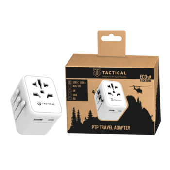 Tactical PTP Travel Adapter Ceļojumu adapteris / balts (TA-57983114716)