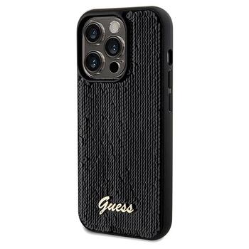Guess GUHCP14LPSFDGSK Hardcase Sequin Script Metal Защитный чехол для iPhone 14 Pro 6.1