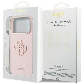 Case Guess FW Resin Logo Защитный чехол для iPhone 17 Pro / розовый (GUHCP17S5PS4RGGP)