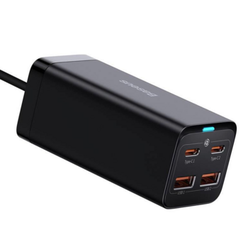 Baseus GaN3 Pro Зарядное Устройство PD / 65W / 2x USB-C / 2x USB + USB-C - USB-C Провод (BRA012856)