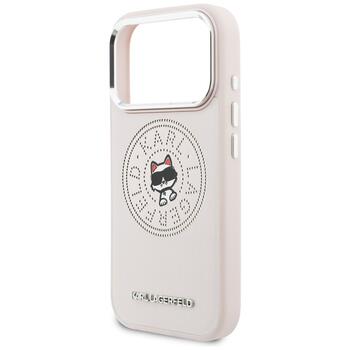 Case Karl Lagerfeld Point & Choupette Sketch MagSafe Защитный чехол для iPhone 17 Pro Max / розовый (KLHMP17X6PCCPRP)