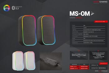 Mars Gaming MSOM USB DSP Стерео система для ПК 20W / RGB / Bluetooth 5.3 (MSOM)