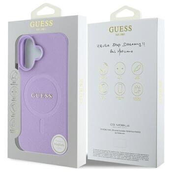 Guess GUHMP16SPSAHMCU Saffiano MagSafe Aizsargapvalks priekš iPhone 16 6.1