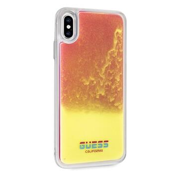 Guess GUHCI65GLCPI California Glow in the dark Защитный чехол для iPhone Xs Max / розовый (GUHCI65GLCPI)