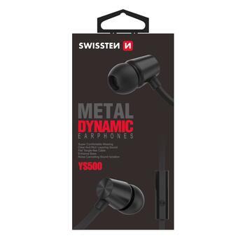 Swissten Dynamic YS500 Стерео наушники с микрофоном и пультом (YS500-BK)