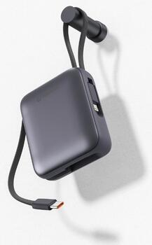 Swissten Power Bank 10000 mAh со встроенными кабелями USB-C и Lightning (22013939)