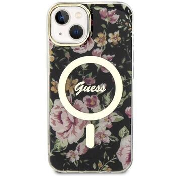 Guess GUHMP14MHCFWSK Flower MagSafe Защитный чехол для iPhone 14 Plus / 15 Plus 6.7