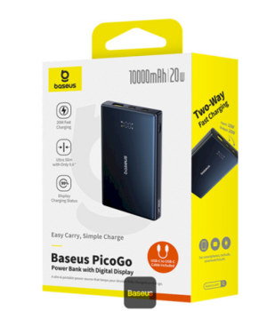 Baseus PicoGo 2x USB-C / USB Повербанк 20W 10000mAh (P10076801123-00)
