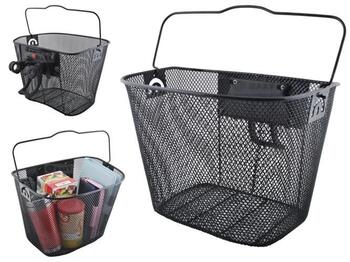 RoGer Metāla Grozs Velosipēdam / 5kg / 33x26x26 cm (RO-BASKET-BK)