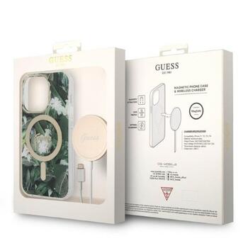 Guess Set GUBPP14LHJEACSA Case+Charger Aizsargapvalks priekš iPhone 14 Pro 6,1