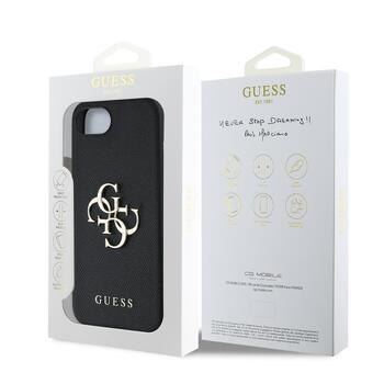 Guess PU Grained 4G Metal Logo Case Чехол для Apple iPhone 16e (GUHCPSE4PGT4MBK)