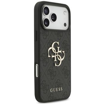 Guess 4G Big Logo Case Aizsargapvalks priekš iPhone 17 Pro Max / melns (GUHCP17X4GMGGR)