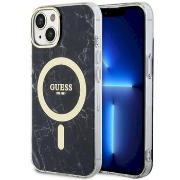 Guess GUHMP14MPCUMAK Hardcase Marble MagSafe Aizsargapvalks priekš iPhone 14 Plus/15 Plus 6.7