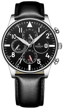 Giewont Vīriešu pulkstenis Chronograph Sapphire GW5630-A2 / melns/sudraba (GW5630-A2)