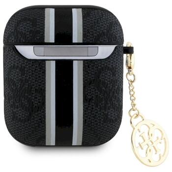 Guess GUA2P4RPSK AirPods 1/2 Cover Защитный чехол для AirPods 1/2 4G Printed Stripes Charm / чёрный (GUA2P4RPSK)