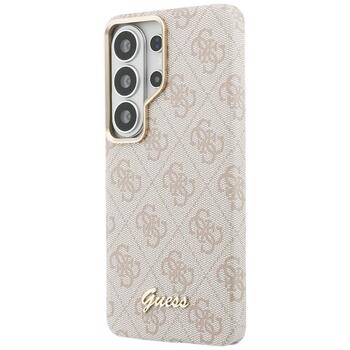 Guess 4G Script MagSafe Case Защитный чехол для Samsung Galaxy S26 Ultra / розовый (GUHMS26L5P4FWMSP)