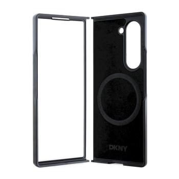 DKNY PU Leather Stack Logo MagSafe Case Защитный чехол для Samsung Galaxy Z Fold 6 / чёрный (DKHMZFD6PSMCSLK)