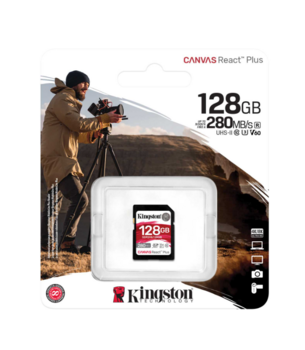 Kingston React Plus SD Флеш Память 128GB / 280 / 100MB/s / U3 V60 (SDR2V6/128GB)