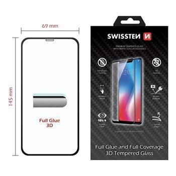Swissten Ultra Durable Full Face / Full Glue Tempered Glass Защитное стекло Apple iPhone XR Black (SW-JAP-T-3D-IPHXR-BK)
