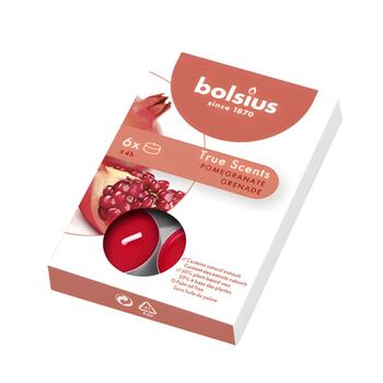 Bolsius True Scents Aromātiskās Tējas Sveces Granātābols 6gab (37941515)