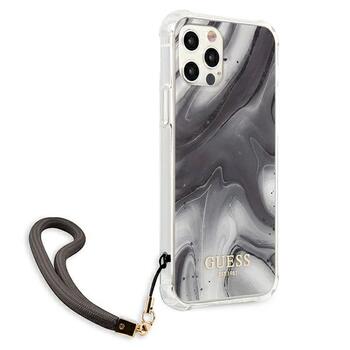 Guess GUHCP12MKSMAGR Marble Collection Aizsargapvalks priekš iPhone 12/12 Pro 6,1