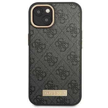 Guess GUHMP14MU4GPRK Hardcase 4G Logo Plate MagSafe Aizsargapvalks priekš iPhone 14 Plus/15 Plus 6.7