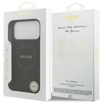 Guess Saffiano Classic Logo MagSafe Case Защитный чехол для iPhone 17 Pro Max / чёрный (GUHMP17XPSAHMCK)