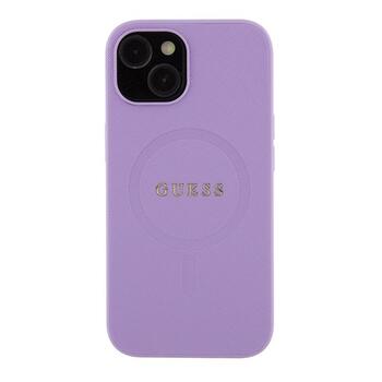 Guess Saffiano MagSafe Back Case Защитный Чехол для Apple iPhone 15 Plus (GUHMP15MPSAHMCU)