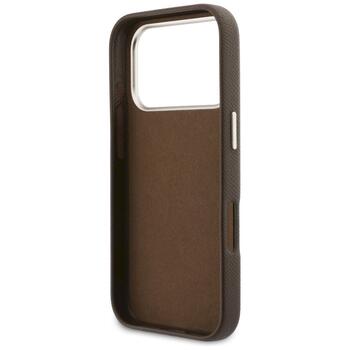 Guess FW Resin Logo Case Aizsargapvalks priekš iPhone 17 Pro / brūns (GUHCP17L5PS4RGGW)