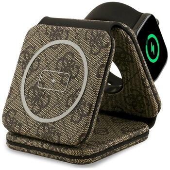 Guess wireless charger 3-in-1 4G Беспроводное зарядное устройство / коричневый (GUFWC4GEMW)