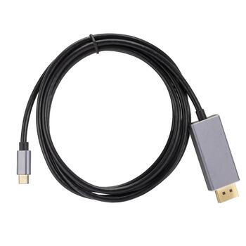RoGer Kabelis USB-C uz DisplayPort 4K@60Hz / 1.8m (RO-USBC2DP4K1.8M-SI)