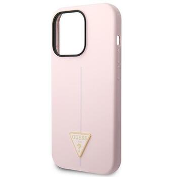 Guess GUHCP14LSLTGU Silicone Triangle Hardcase Aizsargapvalks priekš iPhone 14 Pro 6,1