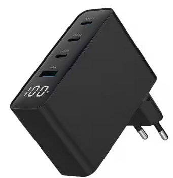 Gembird TA-UC-PDQC100LCD-01-BK Универсальное Зарядное Устройство USB / USB-B / 100W (TA-UC-PDQC100LCD-01-BK)