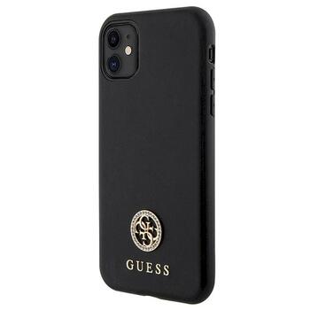 Guess GUHCN61PS4DGPK Hardcase Strass Metal Logo Aizsargapvalks priekš iPhone 11/Xr 6.1