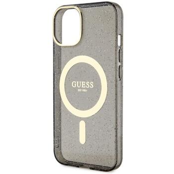 Guess GUHMP14SHCMCGK Glitter Gold MagSafe Защитный чехол для iPhone 14 / 15 / 13 6.1