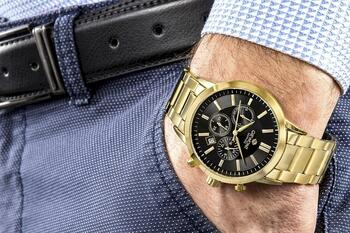 Giewont Chronograph Sapphire Vīriešu pulkstenis / zelta melns (GW8510-B5)