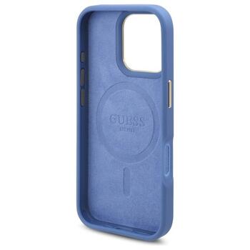 Guess GUHMP16LU4GPRB Hardcase 4G Logo Plate MagSafe Aizsargapvalks priekš iPhone 16 Pro 6.3
