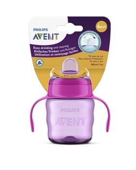 Philips Avent Easy Sip Baby’s Тренировочная Кружка Для Детей 6m+ 200ml Pink (SCF551/03)