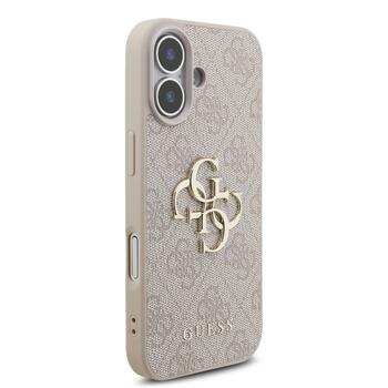 Guess PU 4G Metal Logo Strap Case Aizsargapvalks priekš iPhone 17 / rozā (GUHCP17SP4GMGSP)