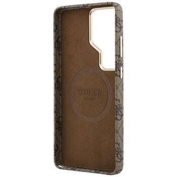 Guess 4G Script MagSafe Case Защитный чехол для Samsung Galaxy S26 Ultra / коричневый (GUHMS26L5P4FWMSW)