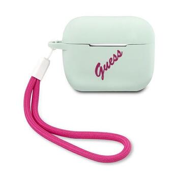 Guess GUACAPLSVSBF Silicone Vintage Защитный чехол для AirPods Pro / blue fuschia (GUACAPLSVSBF)