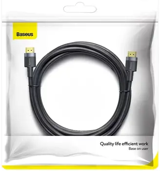Baseus Cafule HDMI 2.0 Кабель 4K 3D 3m / чёрно-серый (CADKLF-G01)
