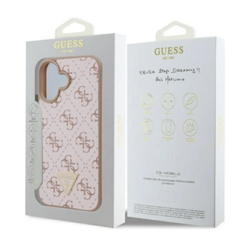 Guess New 4G Triangle Aizsargapvalks Priekš Apple iPhone 16 (GUHCP16SPG4GPH)