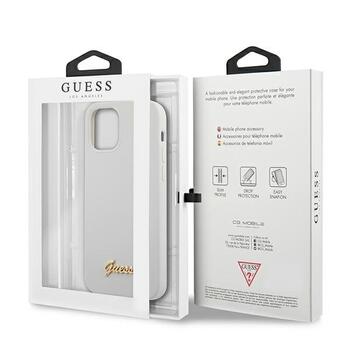 Guess GUHCP12SLSLMGWH Metal Logo Script Защитный чехол для iPhone 12 mini 5,4